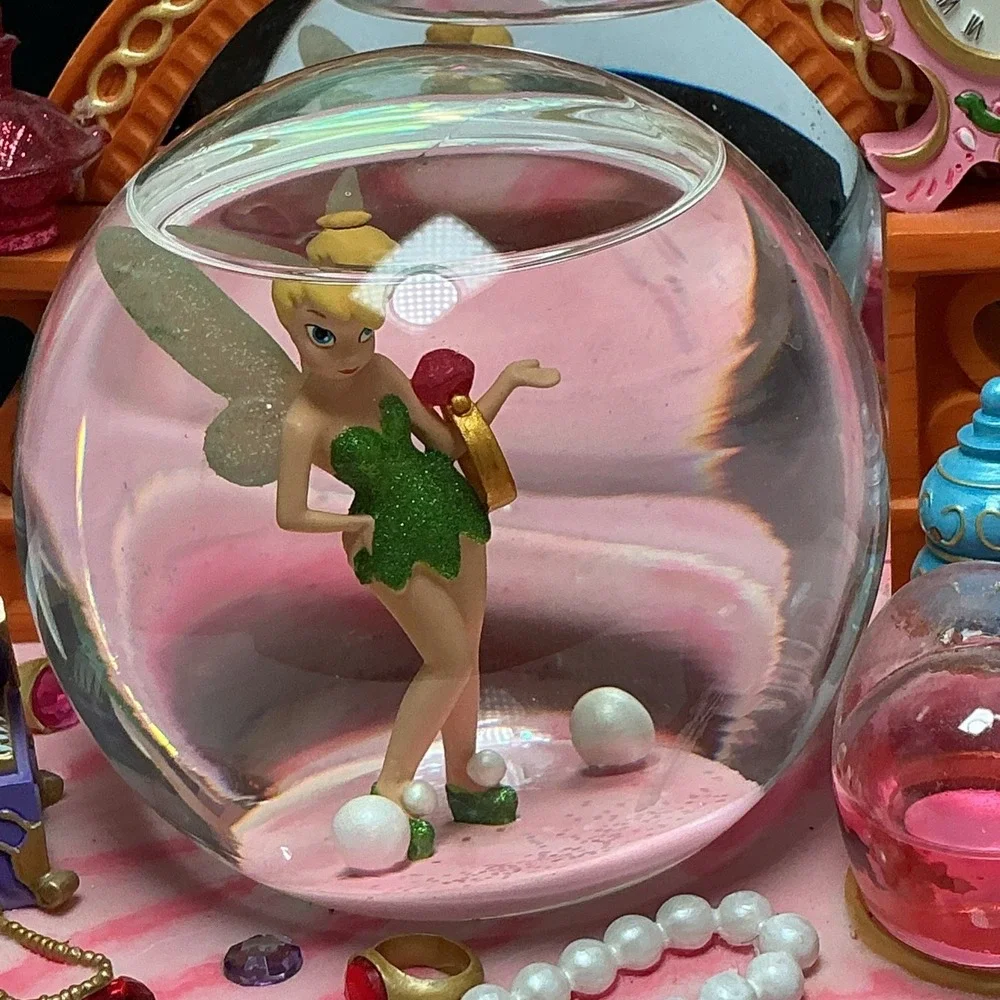 Disney Tinkerbell‎ Snow Globe The Pink Vanity Plays You Can Fly 2002